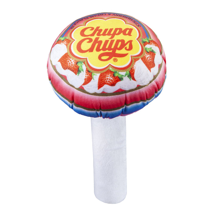 Chupa Chups Soft Toy Strawberry & Cream Lolly Pop Food Themed Plush 20cm Pink