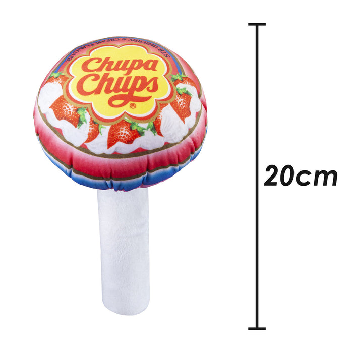 Chupa Chups Soft Toy Strawberry & Cream Lolly Pop Food Themed Plush 20cm Pink