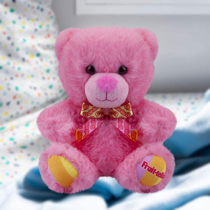 Fruit-tella Strawberry Bear Soft Toy Fruity Plush Cute Cuddly Fluffy 15cm Pink