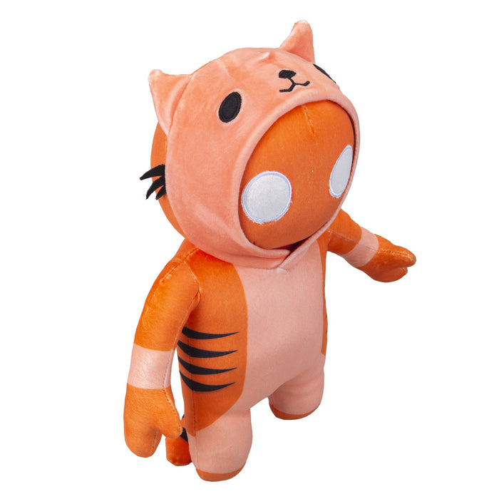 Gang Beasts Tiger Soft Toy Video Game Plush with Hooded Jumper 28cm Orange