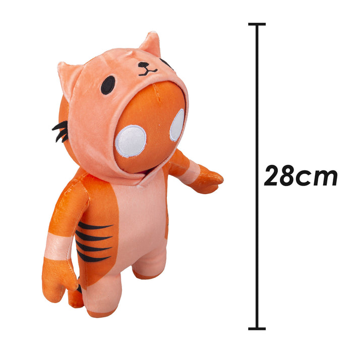 Gang Beasts Tiger Soft Toy Video Game Plush with Hooded Jumper 28cm Orange