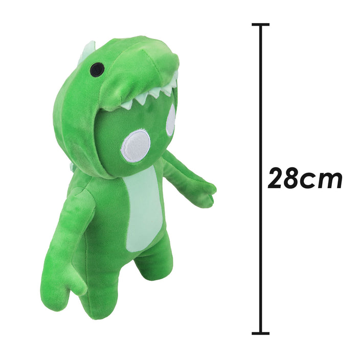 Gang Beasts Dinosaur Soft Toy Video Game Plush with Hooded Jumper 28cm Green