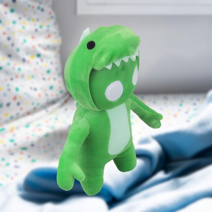 Gang Beasts Dinosaur Soft Toy Video Game Plush with Hooded Jumper 28cm Green