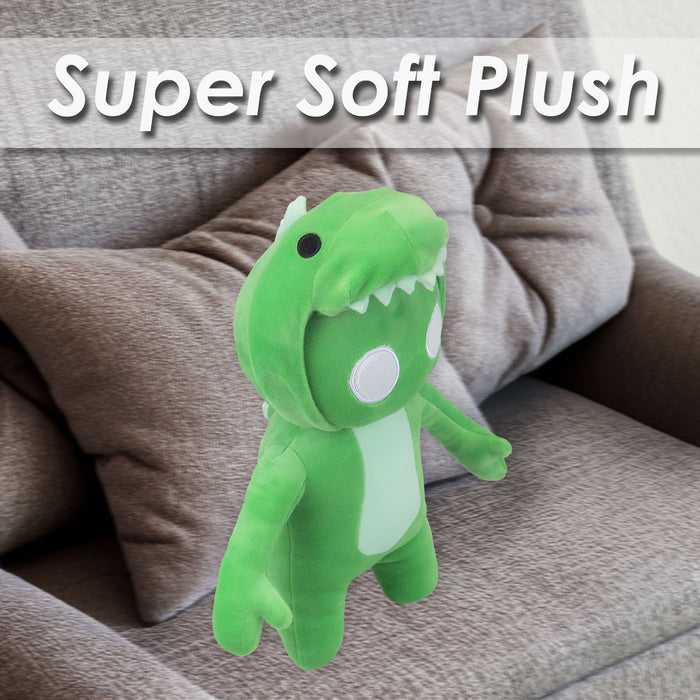 Gang Beasts Dinosaur Soft Toy Video Game Plush with Hooded Jumper 28cm Green