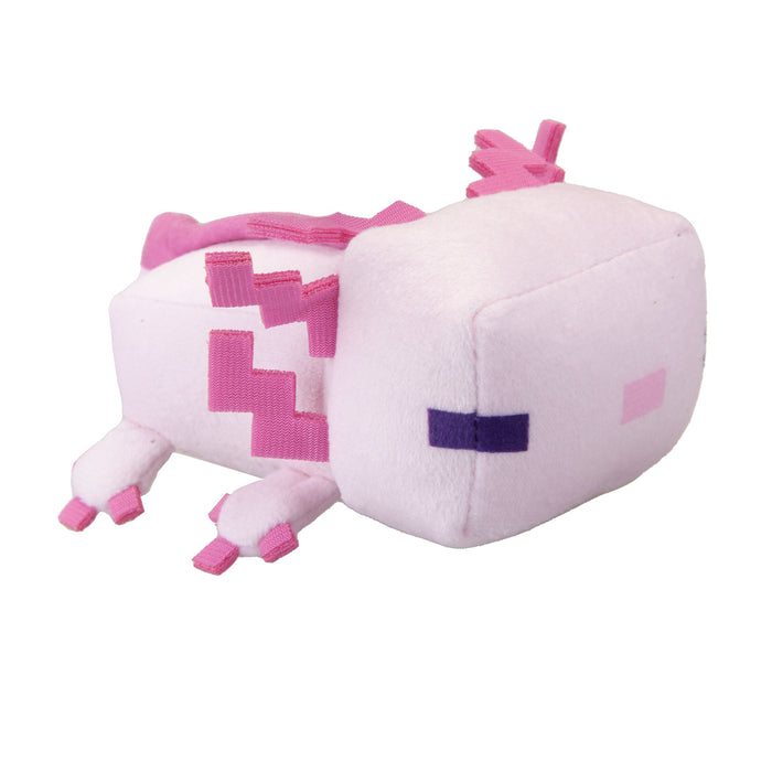 Minecraft Pink Axolotl Soft Toy Clip On Video Game Character-Officially Licensed Plush 13cm Pink