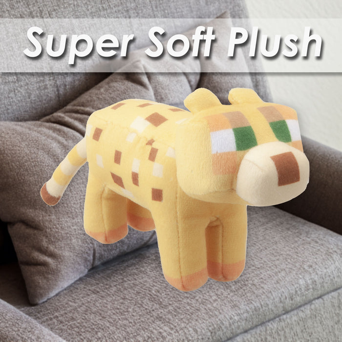 Minecraft Ocelot Soft Toy Clip On Video Game Character-Officially Licensed Toy Plush 13cm Yellow