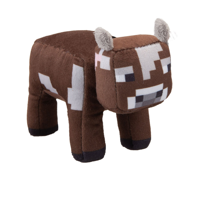 Minecraft Cow Soft Toy Clip On Video Game Character-Officially Licensed Toy Plush 13cm Brown