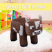 Minecraft Cow Soft Toy Clip On Video Game Character-Officially Licensed Toy Plush 13cm Brown