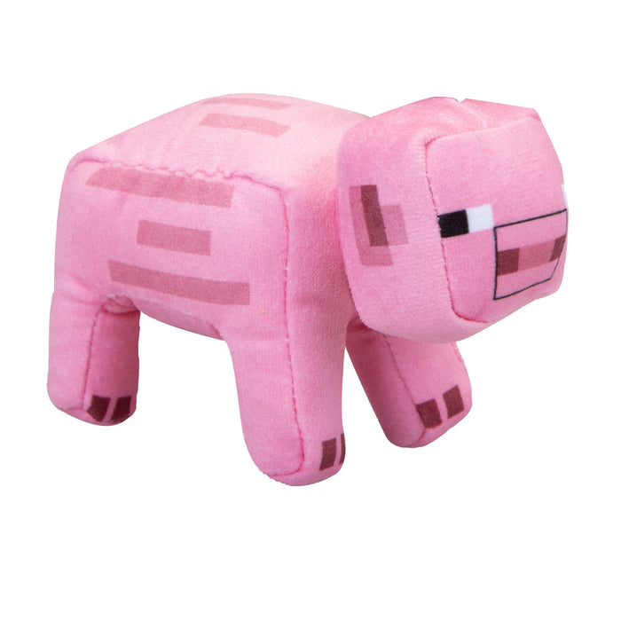 Minecraft Pig Soft Toy Clip On Video Game Character-Officially Licensed Toy Plush 13cm Pink