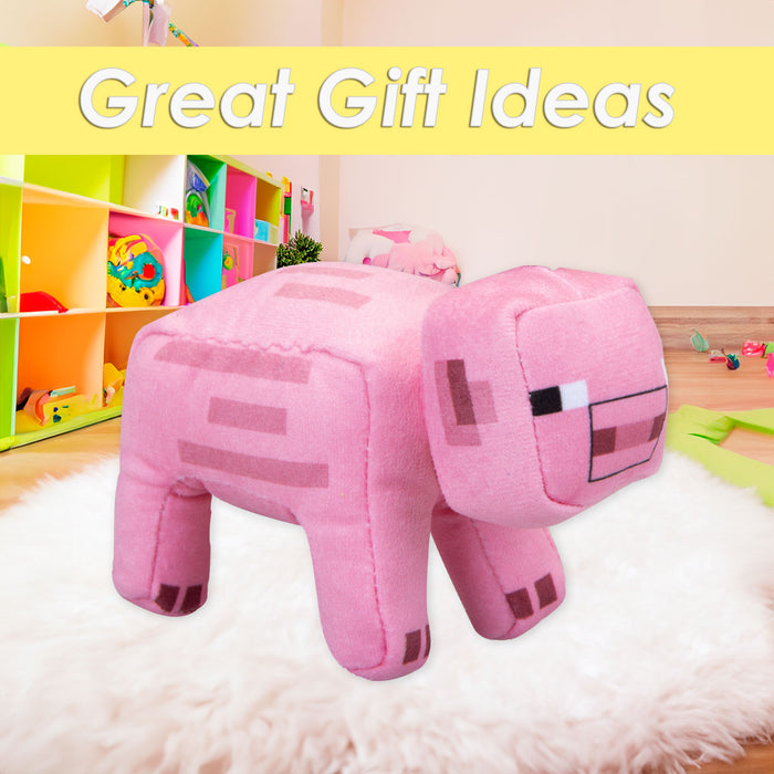 Minecraft Pig Soft Toy Clip On Video Game Character Plush 13cm