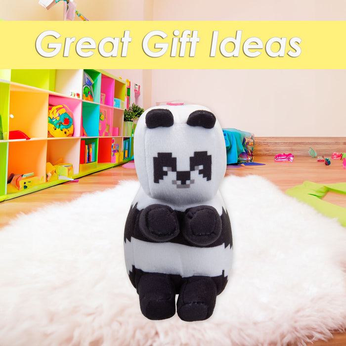 Minecraft Panda Soft Toy Clip On Video Game Character-Officially Licensed Toy Plush 13cm White