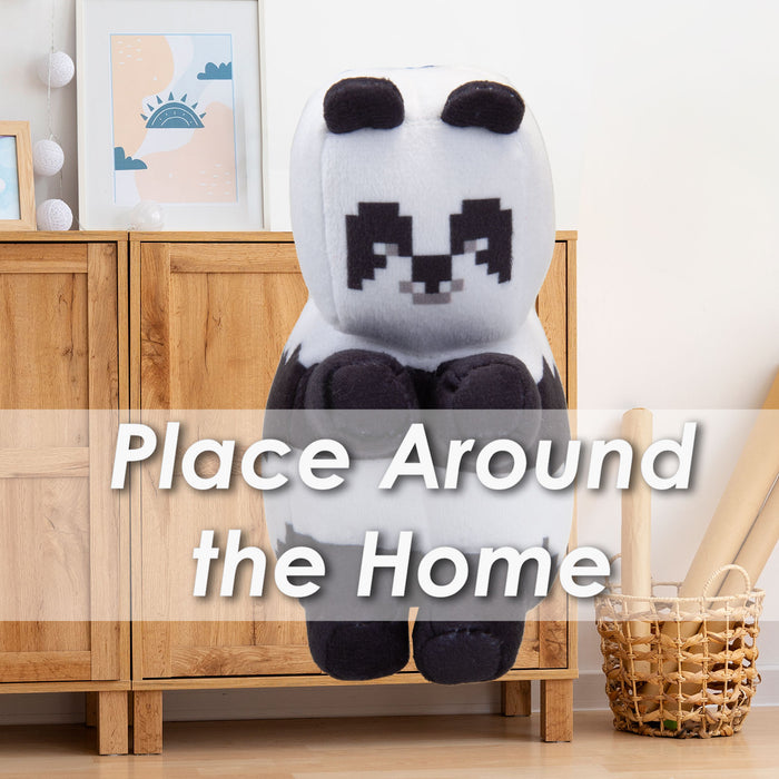 Minecraft Panda Soft Toy Clip On Video Game Character-Officially Licensed Toy Plush 13cm White