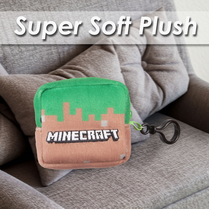 Minecraft Soft Toy Video Game Character-Officially Licensed Toy Plush 8cm Brown