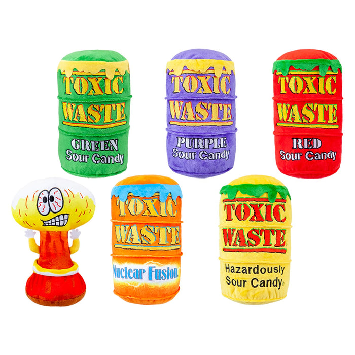 Toxic Waste Mr Toxie Head Soft Toy Candy Inspired Plush 23cm Multi-Coloured
