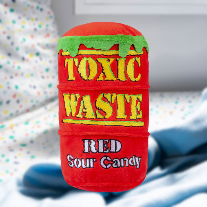 Toxic Waste Red Red Sour Candy Soft Toy Candy Inspired Plush Cuddly 23cm Red