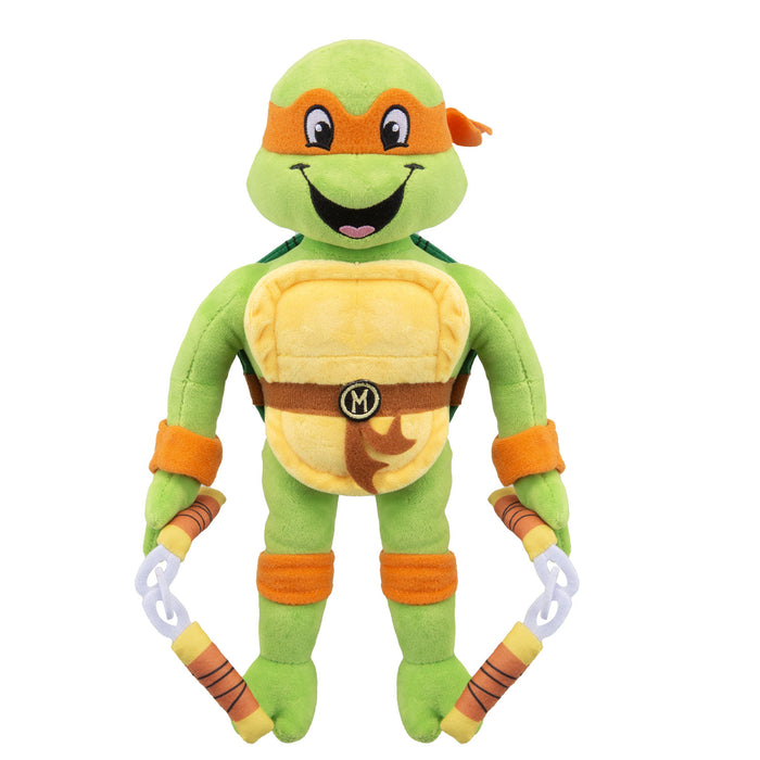 TMNT Michaelangelo Soft Toy Animated Teenage Mutant Ninja Turtles 28cm Orange