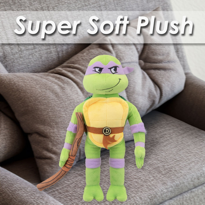 TMNT Donatello Soft Toy Animated Teenage Mutant Ninja Turtles Plush 28cm Purple