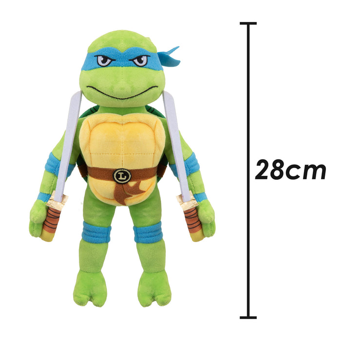 TMNT Leonardo Soft Toy Animated Teenage Mutant Ninja Turtles Plush 28cm Blue