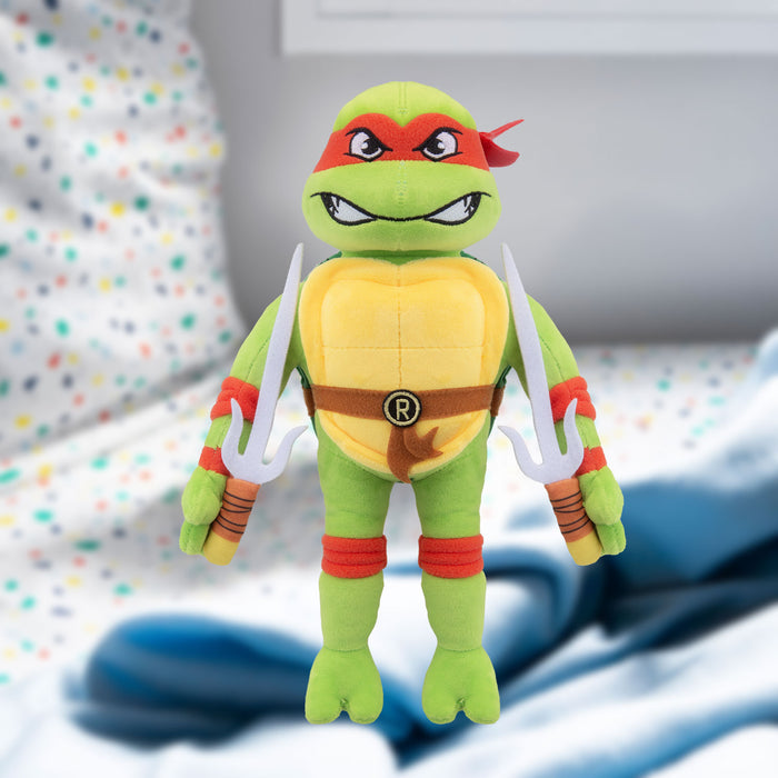 TMNT Raphael Soft Toy Animated Teenage Mutant Ninja Turtles Plush 28cm Red