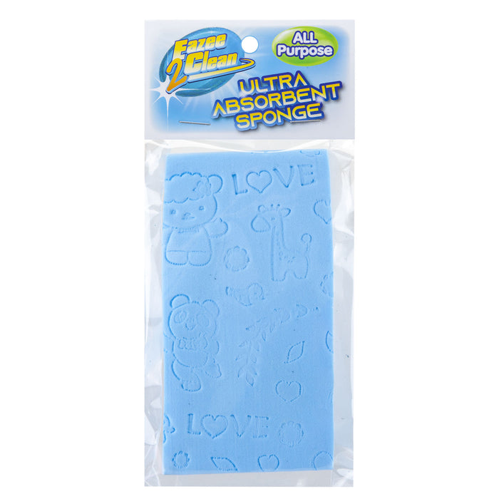Sponge Blue Absorbent Cleaning Accessory Tough Sponge Kitchen 12 x 8cm Blue