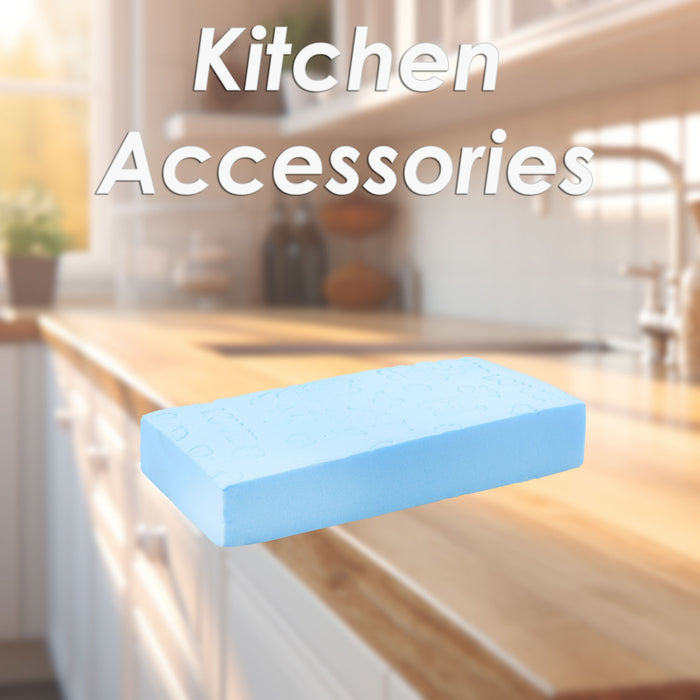 Sponge Blue Absorbent Cleaning Accessory Tough Sponge Kitchen 12 x 8cm Blue
