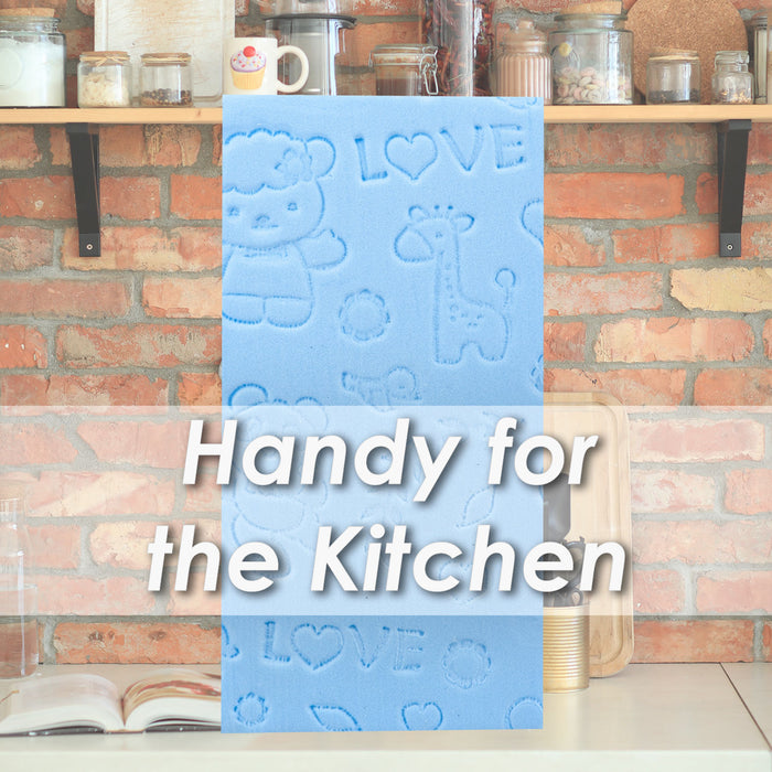 Sponge Blue Absorbent Cleaning Accessory Tough Sponge Kitchen 12 x 8cm Blue