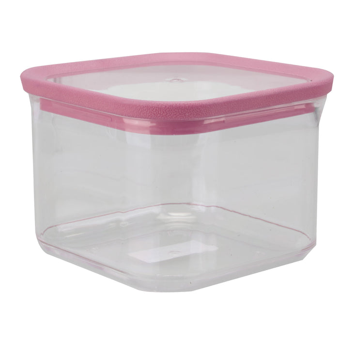 Square Food Container  500ml Airtight Storage Container
 10.2 x 10.2x 8cm Pink