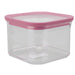 Square Food Container  500ml Airtight Storage Container
 10.2 x 10.2x 8cm Pink