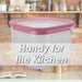 Square Food Container 500ml Airtight Storage Pink