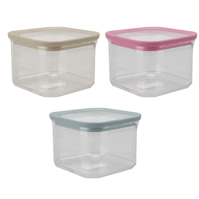 Square Food Container 500ml Airtight Storage Container
 10. 2 x 10. 2x 8cm Pink