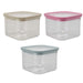 Square Food Container 500ml Airtight Storage Container
 10. 2 x 10. 2x 8cm Pink