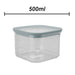 Square Food Container 500ml Airtight Storage Container
 10. 2 x 10. 2cm Grey