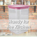 Square Food Container 1L Airtight 10. 2 x 10. 2 x 15. 2cm Pink