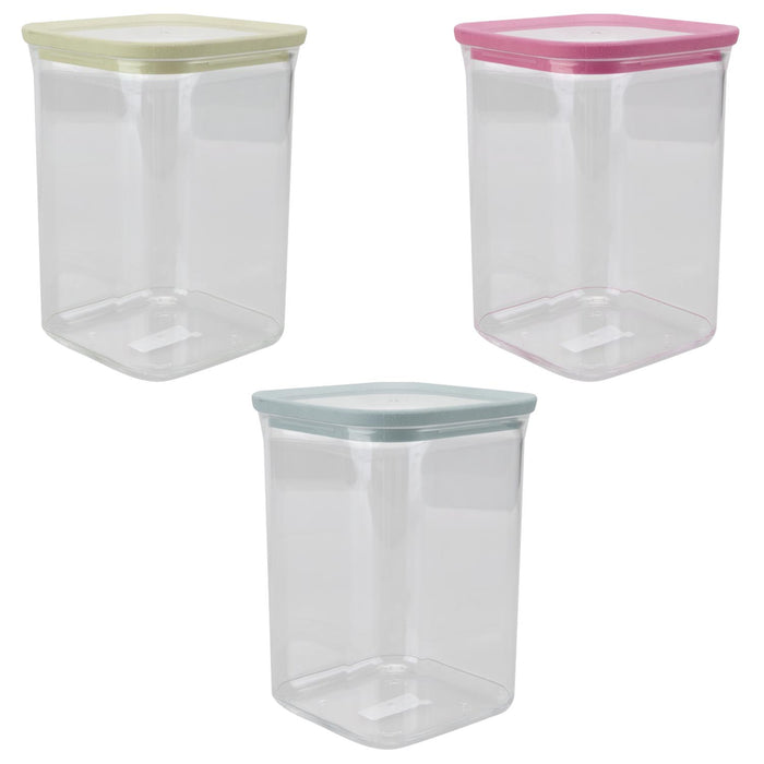 Square Food Container 1L Airtight Storage Container
 10. 2 x 10. 2 x 15. 2cm Pink