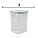 Square Food Container 1L Airtight Storage Container
 10.2 x 10.2 x 15.2cm Grey