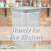 Square Food Container 1L Airtight 10. 2 x 10. 2 x 15. 2cm Grey