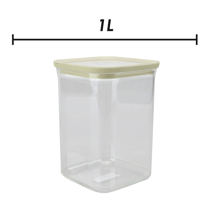 Square Food Container 1L Airtight Storage Container
 10.2 x 10.2 x 15.2cm White