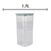 Food Container Grey 1.7L Airtight Storage Container
 10.2 x 10.2 x 22.8cm Grey