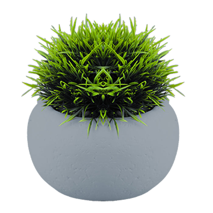 Artificial Plant Grey Indoor Potted Plastic Small Succulents 15.3cm Grey