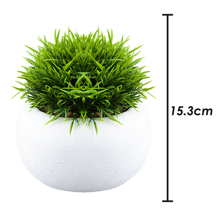 Artificial Plant White Indoor Potted Plastic Small Succulents 15.3cm White