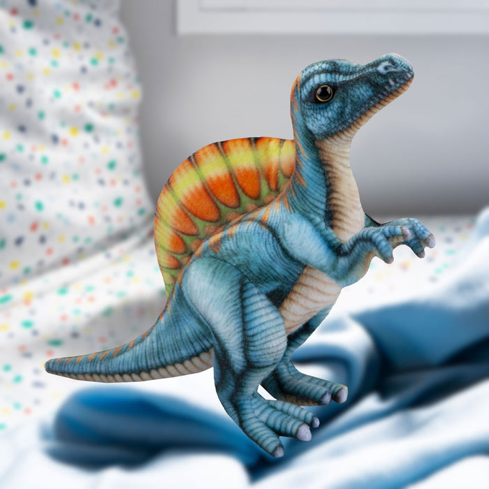 Spinosaurus Dinosaur Soft Toy Dinosaur Skeleton Body Plush Cuddly 25cm Blue