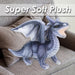 Dragon Grey Soft Toy Realistic Looking Dragon Plushe Cuddly Fantasy 30cm Grey