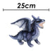 Dragon Grey Soft Toy Realistic Looking Dragon Plushe Cuddly Fantasy 25cm Grey