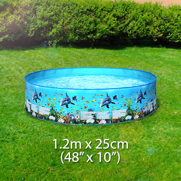 Childrens Paddling Pool 4ft, Rigid No Inflation 1. 2 x 25cm