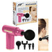 Compact Massage Gun and Bag with Attachments (Pink)