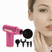 Compact Massage Gun and Bag with Attachments (Pink)