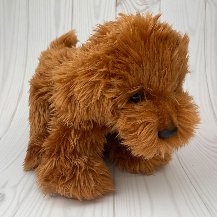 Cockapoo Dog Soft Toy Plush, Cavapoo, Cockapoo , Labradoodle, 30cm - Red