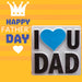 I Love U Dad Magnet Best Dad Ever Fathers Day Gift Present,  I Love U Dad