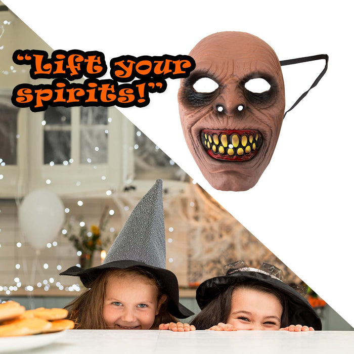 Halloween Scary Mask Old Man Face Halloween Party, Trick or Treat Brown