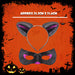 Halloween Cats Ears and Mask Set Halloween Party, Trick or Treat  Black Glitter